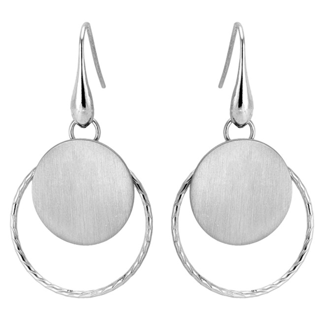 Σκουλαρίκια VOGUE από Ασήμι 925, διπλός κύκλος - 20174570203