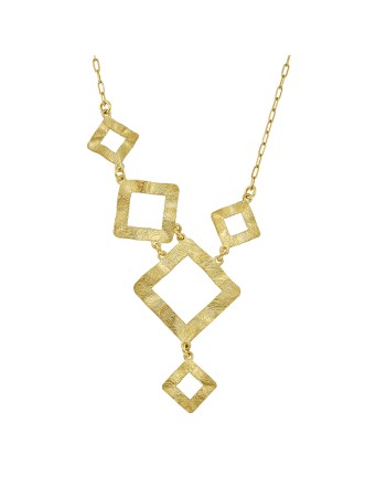 Κολιέ VOGUE από Επιχρυσωμένο Ασήμι 925, με ρόμβους - 20176532401