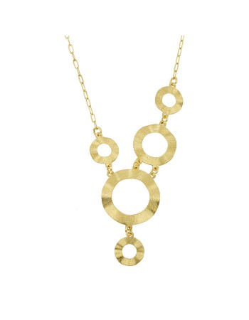 Κολιέ VOGUE από Επιχρυσωμένο Ασήμι 925, με κυκλικά σχέδια - 20176632401