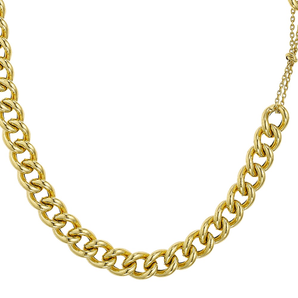 Κολιέ VOGUE από Επιχρυσωμένο Ασήμι 925, με χοντρή αλυσίδα - 20176732401