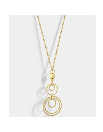 Κολιέ VOGUE από Επιχρυσωμένο Ασήμι 925, με διπλό κύκλο - 20178305401
