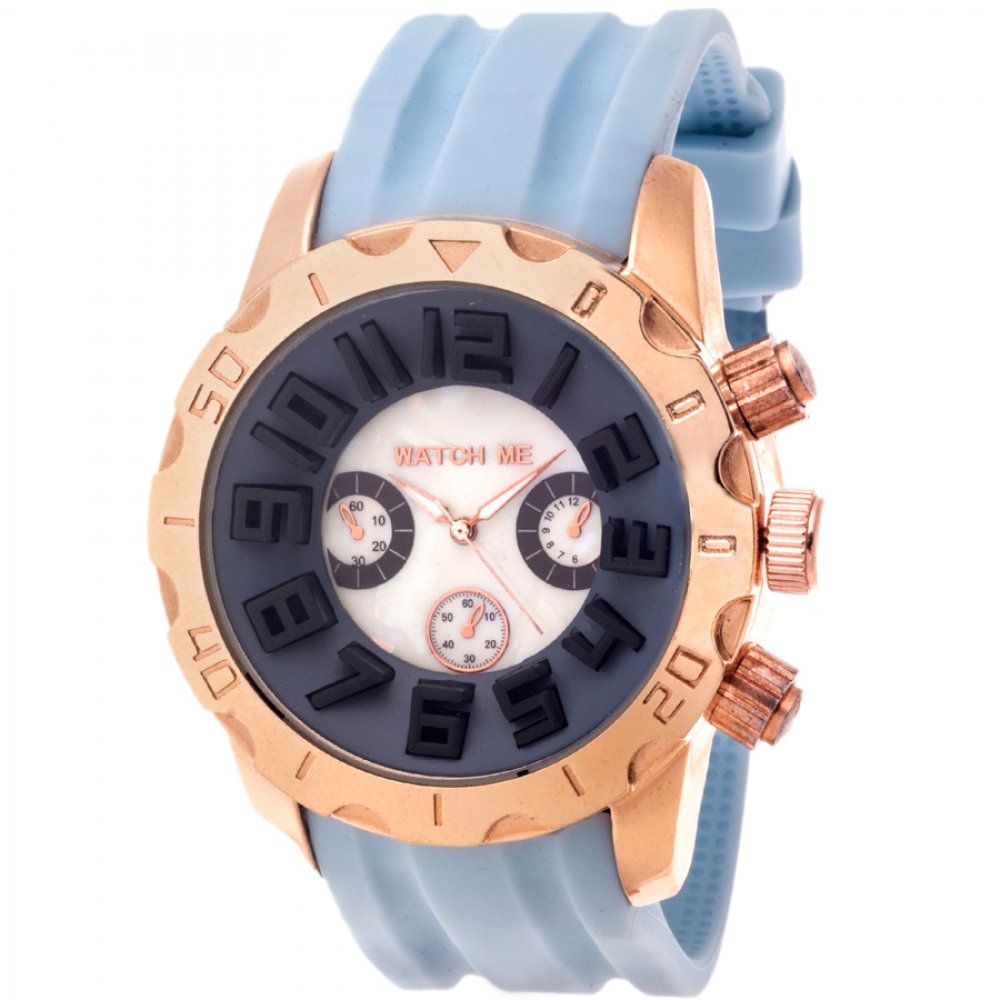 Ρολόι Watch Me Light Blue Rubber Strap - WME1013