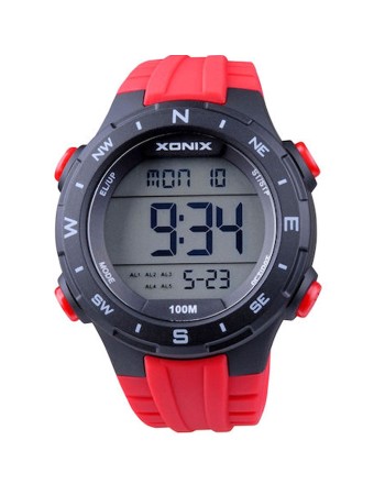 Ρολόι XONIX Red Rubber Strap - DAX-A02